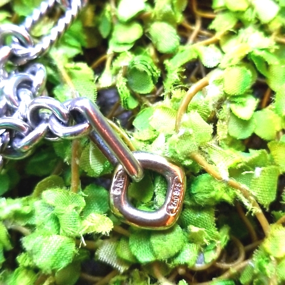 Y2k DAVID YURMAN Twist Sterling Silver Links 18k Clasp Claw Figaro 32" Necklace - Picture 13 of 16